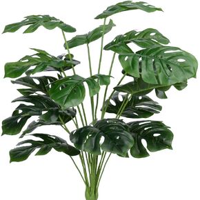 BohoSM Artificial Palm Tree Leaves Tropical Plants Artificial Monstera Tree Faux Fake Palm Fronds Plant Greenery (Monstera) in Kuwait