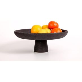House of Five Studio Black Pedestal Ceramic Bowl- Black in Kuwait