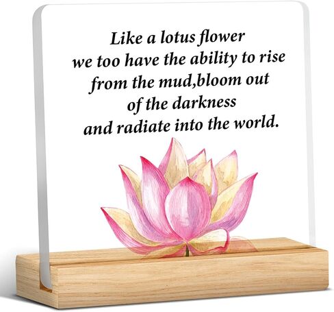 Motivational Gifts Lotus Sign Inspirational Gifts Just Like the Lotus Acrylic Desk Sign Decor in Saudi Arabia