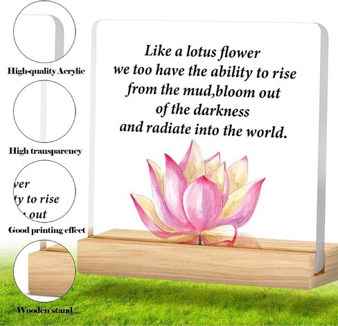 Motivational Gifts Lotus Sign Inspirational Gifts Just Like the Lotus Acrylic Desk Sign Decor in Saudi Arabia