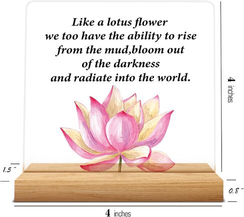 Motivational Gifts Lotus Sign Inspirational Gifts Just Like the Lotus Acrylic Desk Sign Decor in Saudi Arabia