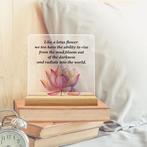 Motivational Gifts Lotus Sign Inspirational Gifts Just Like the Lotus Acrylic Desk Sign Decor in Saudi Arabia