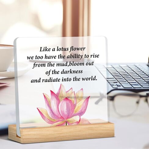 Motivational Gifts Lotus Sign Inspirational Gifts Just Like the Lotus Acrylic Desk Sign Decor in Saudi Arabia