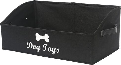 Geyecete Large cat toy box storage box - Foldable Cotton and linen Trapezoid Organizer Boxes with Handle, Collapsible Basket for cat Toys-CAT-Slub Gray in Saudi Arabia