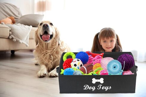 Geyecete Large cat toy box storage box - Foldable Cotton and linen Trapezoid Organizer Boxes with Handle, Collapsible Basket for cat Toys-CAT-Slub Gray in Saudi Arabia