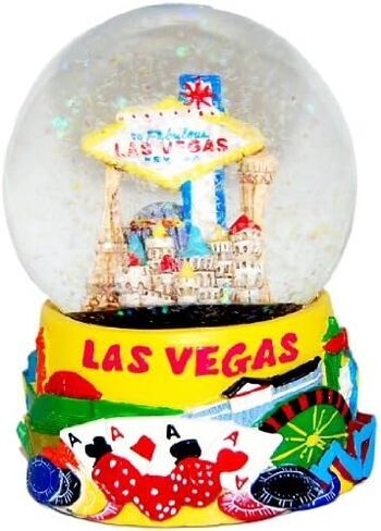 لاس فيجاس جليتر سنو جلوب - أصفر 65 ملم in Kuwait