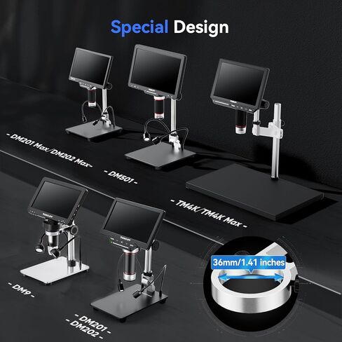 توملوف قاعدة حامل ذراع مجهر رقمي SP01، حامل مرن مرن 15 انش، حوامل بوم لاصلاح الالكترونيات اس ام دي PCB مجهر لحام TM4K ماكس EM4K DM201 DM202 DM501 DM9 in Kuwait