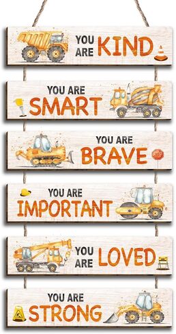 6 Pieces Ocean Decor Kids Room Decor, Inspirational Watercolor Ocean Positive Quotes Wall Art Decor for Teens Children Bedroom, Works of Art Made of Wood, Works of Art of Wood, Placards of Woods in Saudi Arabia