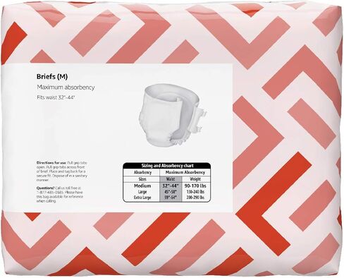 علامة أمازون التجارية - حفاضات داخلية للبالغين من سوليمو للرجال والنساء، أقصى قدر من الامتصاص، متوسط، 80 قطعة (4 عبوات من 20 قطعة)، أبيض in Kuwait