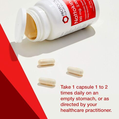 PROTOCOL FOR LIFE BALANCE - Nattokinase 100 mg - 2,000 Fibrinolytic Units of Enzyme Activity to Support Heart Health, Circulation, and Normal Blood Flow, Enhanced Formula Supplement - 60 Veg Capsules in Saudi Arabia