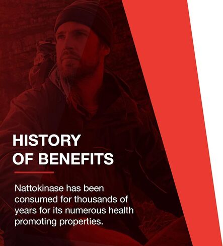 PROTOCOL FOR LIFE BALANCE - Nattokinase 100 mg - 2,000 Fibrinolytic Units of Enzyme Activity to Support Heart Health, Circulation, and Normal Blood Flow, Enhanced Formula Supplement - 60 Veg Capsules in Saudi Arabia