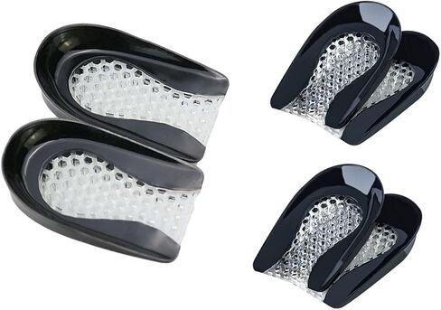 2 Pairs Honeycomb Sport Shock Absorbing Lightweight Gel Heel Cups for Kid's with Sensitive Heels, Heel Spurs, Plantar Fasciitis, or Ankle Pain in Kuwait