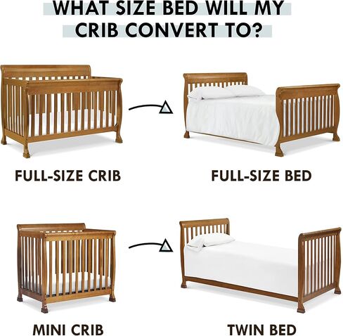 DaVinci Twin/Full Size Bed Conversion Kit (M4799) in Chestnut in Saudi Arabia