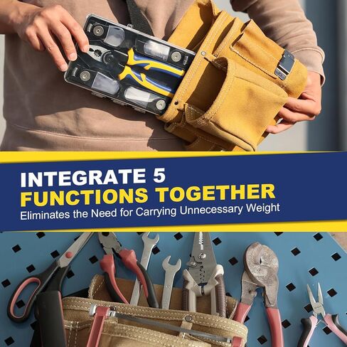 haisstronica Gifts for Men, 5-in-1 Multitool Gifts for Electrician with Wire Stripper, Crimper, Linesman Pliers, Cutter, Scissors, Dad Gifts for Him, Mens Gifts for Grandpa, Husband, Gadgets for Men in Kuwait