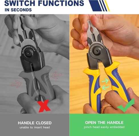 haisstronica Gifts for Men, 5-in-1 Multitool Gifts for Electrician with Wire Stripper, Crimper, Linesman Pliers, Cutter, Scissors, Dad Gifts for Him, Mens Gifts for Grandpa, Husband, Gadgets for Men in Kuwait