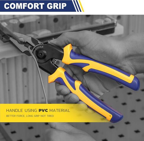 haisstronica Gifts for Men, 5-in-1 Multitool Gifts for Electrician with Wire Stripper, Crimper, Linesman Pliers, Cutter, Scissors, Dad Gifts for Him, Mens Gifts for Grandpa, Husband, Gadgets for Men in Kuwait