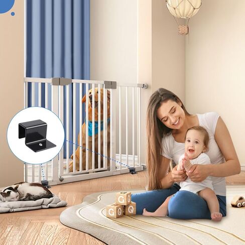 ملحقات تقوية مرساة تثبيت الأرضية من Yohong Baby Gate، حماية أقدام داعمة لبوابة الحيوانات الأليفة، مجموعة من 4 قطع، تصميم بسمك 0.78 بوصة، اختيار جيد لتعزيز بوابة الكلاب in Kuwait