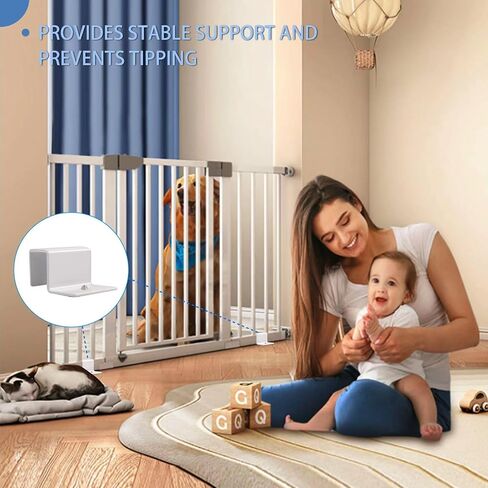 Yohong Baby Gate Floor Anchor Stabilizer Reinforcement Accessories, Support Feet Protecter for Pet Gate, Set of 4 Pcs, Design for 0.78 inches Thickness, Good Choice for Reinforcing Dog Gate in Saudi Arabia