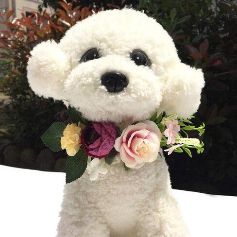 POPETPOP 2pcs Dog Flower Headband Dog Floral Collars Pet Bow Tie Artificial Flower Wreaths Funny Dog Costume Beach Party Supplies for Puppy Dog Cat Medium in Saudi Arabia