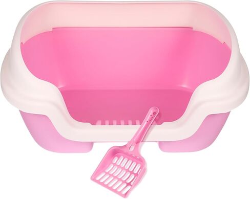 صندوق فضلات القطط شبه مغلق من TEHAUX، حوض استحمام لتنظيف القطط، مرحاض بلاستيكي للقطط، صندوق هيكل كبير المساحة، سهل التنظيف ذاتي التنظيف، صندوق فضلات القطط in Kuwait