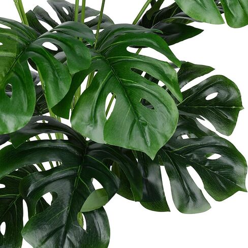BohoSM Artificial Palm Tree Leaves Tropical Plants Artificial Monstera Tree Faux Fake Palm Fronds Plant Greenery (Monstera) in Kuwait