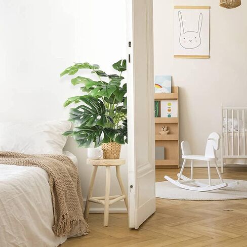 BohoSM Artificial Palm Tree Leaves Tropical Plants Artificial Monstera Tree Faux Fake Palm Fronds Plant Greenery (Monstera) in Kuwait