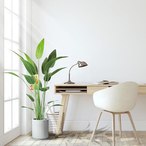 شجرة طائر الجنة المصنوعة من الحرير الاصطناعي مع الزهور - نبات صناعي بطول 5 أقدام لديكور المنزل والمكتب، وشجرة النخيل الاستوائية بوعاء بأوراق الموز، وتصميم مساحة داخلية وخارجية. (شجرة طير الجنة) in Kuwait