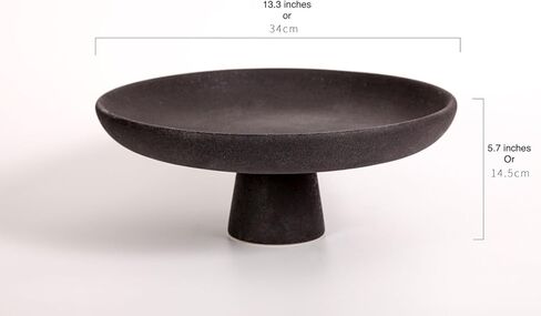 House of Five Studio Black Pedestal Ceramic Bowl- Black in Kuwait