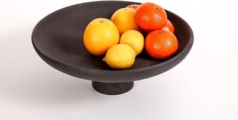 House of Five Studio Black Pedestal Ceramic Bowl- Black in Kuwait