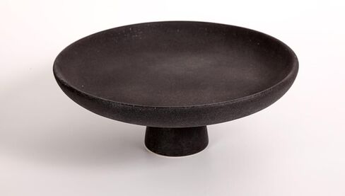 House of Five Studio Black Pedestal Ceramic Bowl- Black in Kuwait