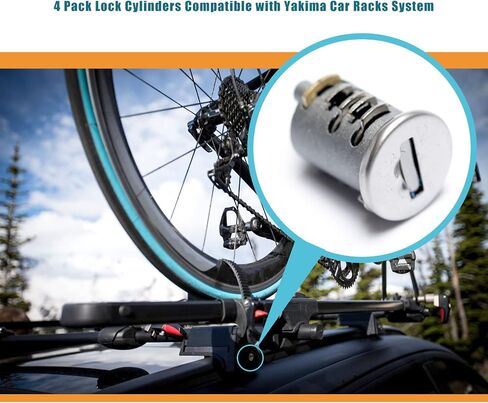 Lock Cylinders 4 Pack Replacement for Yakima SKS Car Rack System Components Lockable Accessories Lock Cylinders, Includes 4 Cylinders Cores, 2 Opening Keys and 1 Control Key in Saudi Arabia