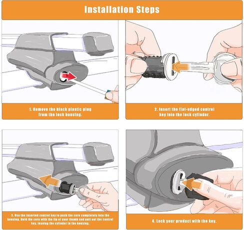 Lock Cylinders 4 Pack Replacement for Yakima SKS Car Rack System Components Lockable Accessories Lock Cylinders, Includes 4 Cylinders Cores, 2 Opening Keys and 1 Control Key in Saudi Arabia