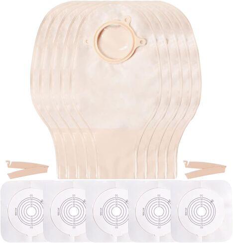 20 قطعة من أكياس الفرو، لوازم كولوستم، قطعتان من الحقيبة الفستية القابلة للصرف للعناية بستومة الجسح مع مشبك إغلاق، قطع لتناسب (15 قطعة من الحقائب + 5 قطع حاجز) in Kuwait