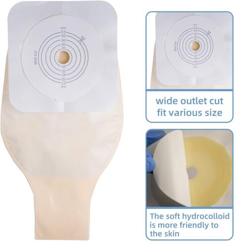 20 قطعة من أكياس الفرو، لوازم كولوستم، قطعتان من الحقيبة الفستية القابلة للصرف للعناية بستومة الجسح مع مشبك إغلاق، قطع لتناسب (15 قطعة من الحقائب + 5 قطع حاجز) in Kuwait