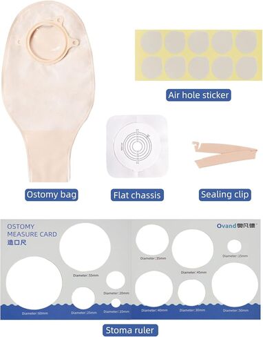 20 قطعة من أكياس الفرو، لوازم كولوستم، قطعتان من الحقيبة الفستية القابلة للصرف للعناية بستومة الجسح مع مشبك إغلاق، قطع لتناسب (15 قطعة من الحقائب + 5 قطع حاجز) in Kuwait