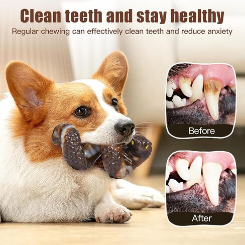 ألعاب مضغ الكلاب للمضغين العدوانيين: ألعاب الكلاب غير القابلة للتدمير للمضغين العدوانيين، ألعاب الكلاب القوية بنكهة لحم الخنزير المقدد للكلاب الكبيرة، عظمة كلب متينة لسلالة الكلاب الكبيرة/المتوسطة in Kuwait