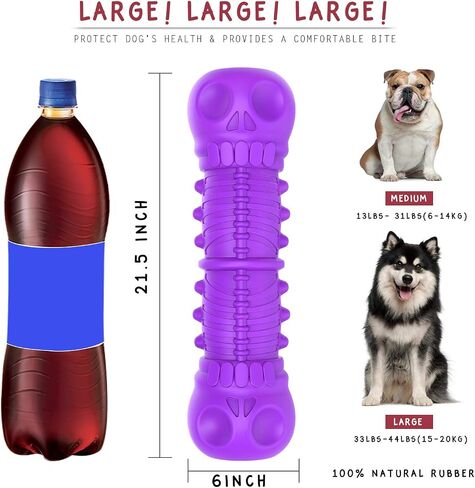 FRLEDM Dog Toys, Squeaky Dog Toys, Durable Dog Toys for Aggressive Chewers, Chew Toys for Aggressive Chewers Large Breed, Tough Rubber Dental Chew Dog Toys for Large Medium Breed in Kuwait