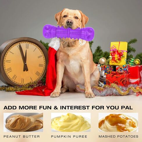 FRLEDM Dog Toys, Squeaky Dog Toys, Durable Dog Toys for Aggressive Chewers, Chew Toys for Aggressive Chewers Large Breed, Tough Rubber Dental Chew Dog Toys for Large Medium Breed in Kuwait