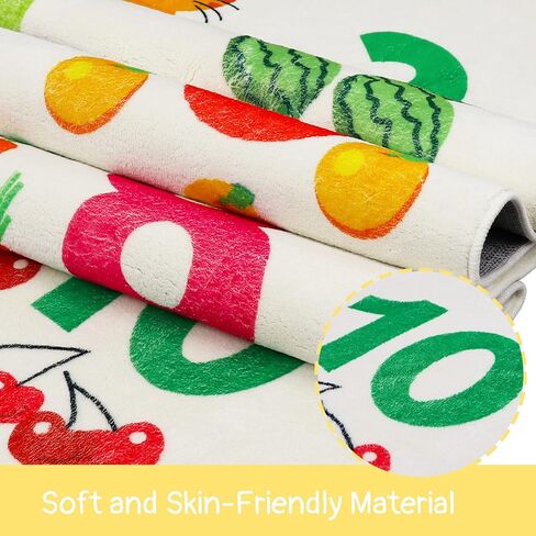 LTKOUGFAM Kids Play Rug, Large Soft Washable Math Space Mat, Non-Slip Cute Baby Numbers Floor Mat Area Rug for Living Room Playroom Classroom Bathroom Decor Gifts (59" x 39" S) in Kuwait