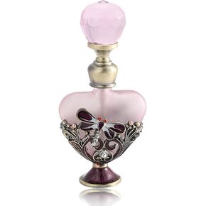 م جودو زجاجة عطر زجاجية بتصميم يعسوب فينتاج سعة 5 مل، زجاجات عطر زجاجية فارغة قابلة لاعادة الملء على شكل قلب، زجاجة كريستال مزخرفة للزيوت العطرية مناسبة كهدية للنساء والفتيات in Kuwait