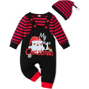 VINUOKER Baby Boy Halloween Clothes,Long Sleeve T-Shirt + Overalls,3pc My First Halloween Outfit,Infant Suspender Outfit Set in Kuwait