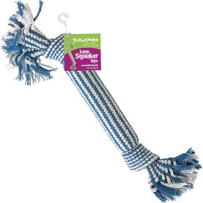 Gnawsome Large Squeaker Rope Dog Toy - Promotes Dental and Gum Health for Your Pet, Colors Will Vary in Kuwait