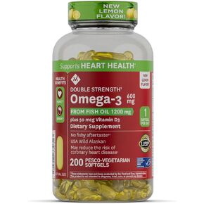 Member's Mark 600 ملغ أوميغا 3 من زيت السمك مع 50 ميكروغرام فيتامين د3 (200 قطعة) in Kuwait