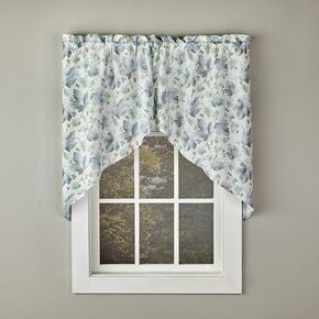 SKL Home Harvest Falling Leaves Valance, 58" x 13", Blue in Saudi Arabia
