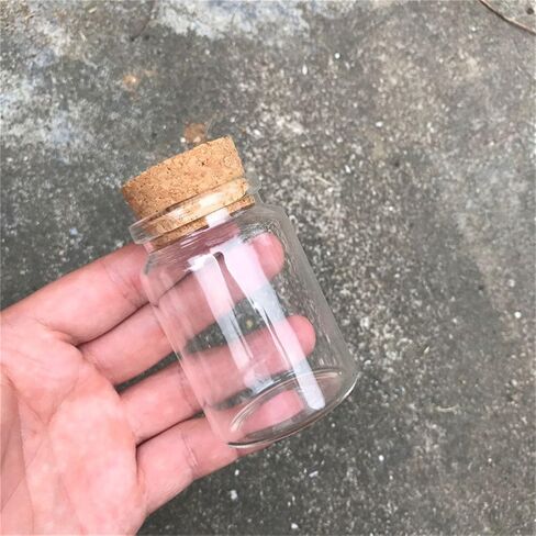 زجاجات تاي ديان الزجاجية مع زجاجات مصنوعات من الفلين، برطمانات هدايا الزفاف، عبوات برطمانات فارغة 150 مل، 24 قطعة (24، 150 مل - 47 × 120 × 33 مم) in Kuwait