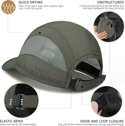 GADIEMKENSD Outdoor Running Hat Breathable Mesh 2PACK in Kuwait
