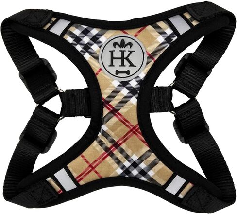 Huxley & Kent Scout LoPro Harness | Strawberry (Large, 22-40lbs) | Easy Control Step-in Mesh Vest Harness for Dogs with Reflective Strips for Safety | H&K Walking, Training Harness for Dogs in Kuwait