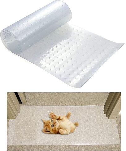 BNOSDM 10.5Ft Cat Scratch Carpet Protector Prevent Carpets Rugs from Scratching Tearing Wearing at Doorway Cat Scratch Protector Mat for Pets Non Slip Cat Scratch Guard Carpet Scratch Stopper in Saudi Arabia