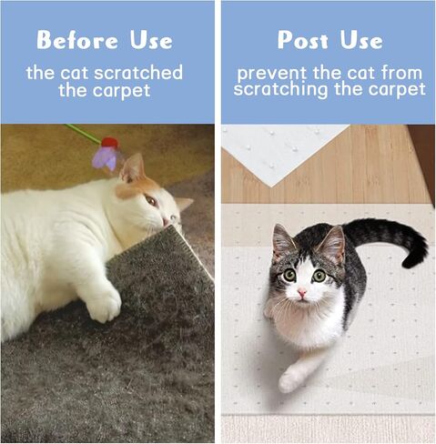 BNOSDM 10.5Ft Cat Scratch Carpet Protector Prevent Carpets Rugs from Scratching Tearing Wearing at Doorway Cat Scratch Protector Mat for Pets Non Slip Cat Scratch Guard Carpet Scratch Stopper in Saudi Arabia