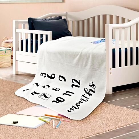 AXINLEJIAJIU Capture Every Precious Moment with Our Organic Plush Fleece Baby Milestone Blanket - Perfect Photography Prop for Boys and Girls - Large 47''x40'' with Cute Elephant Frame in Kuwait